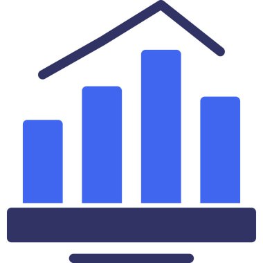 grafik grafiği simgesi katı biçimli