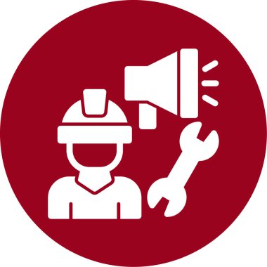 İnşaat miğferi simgesinin vektör illüstrasyonu