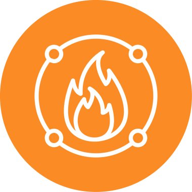 Ateş simgesinin vektör illüstrasyonu