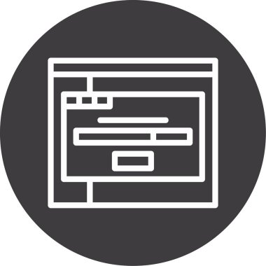 tarayıcı simgesi vektör illüstrasyonu