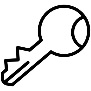 Anahtar simgesi vektör illüstrasyonu