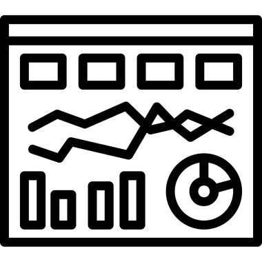 analitik grafik grafik simgesi ana hat biçiminde