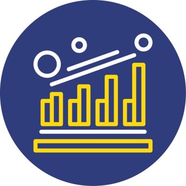 Bir grafik simgesinin vektör illüstrasyonu