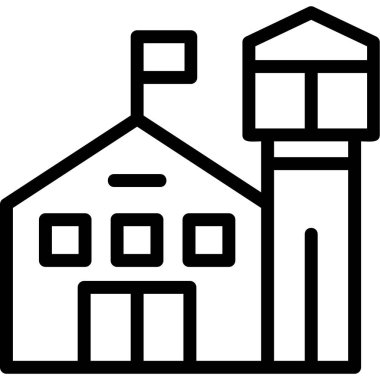 Bina. Web simgesi basit tasarım