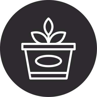 Bitki simgesinin vektör illüstrasyonu