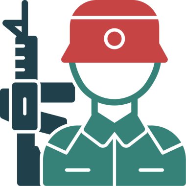 asker simgesi vektör illüstrasyonu