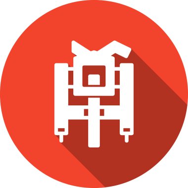 Bir robot simgesinin vektör illüstrasyonu