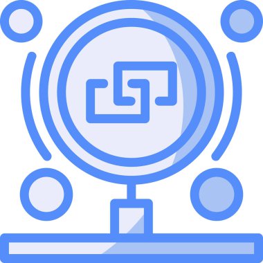 Bir harita simgesinin vektör illüstrasyonu