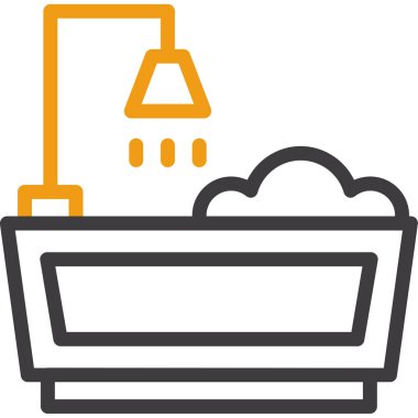 Bulut Hesaplama Vektör Satırı Simgesi Tasarımı