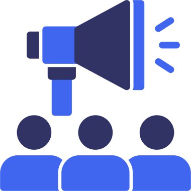 Konuşmacı. Web simgesi basit illüstrasyon