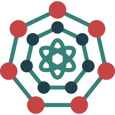 atom simgesi vektör illüstrasyonu