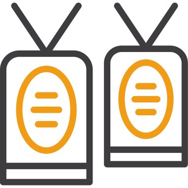 Televizyon. Web simgesi basit illüstrasyon