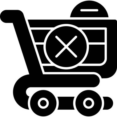 Sepet arabası simgesi taslak biçiminde