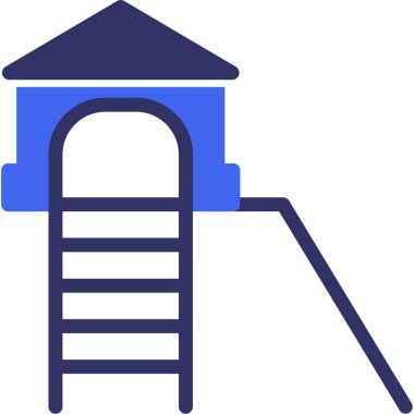 Bina. Web simgesi basit illüstrasyon