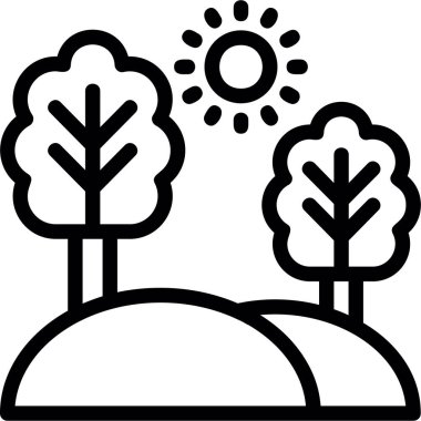 Ağaç. Web simgesi basit illüstrasyon