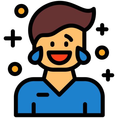 Erkek avatar simgesi, vektör illüstrasyonu