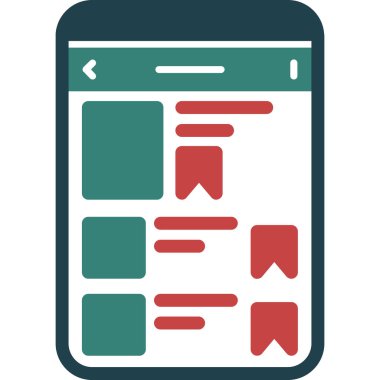 Cep telefonu. Web simgesi basit illüstrasyon