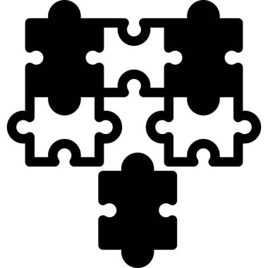 yapboz parçaları simgesi, basit biçim