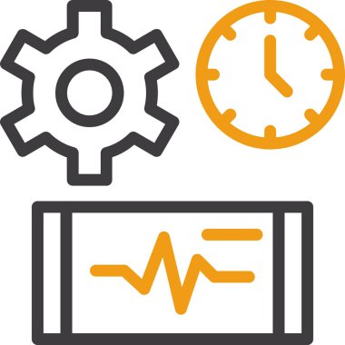 Zaman simgesi vektör illüstrasyonu