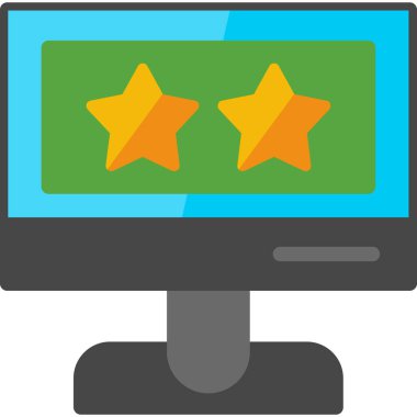 Düz bir geri bildirim simgesi. vektör illüstrasyonu