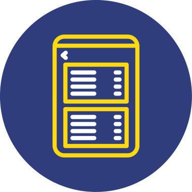 Tarayıcı. Web simgesi basit illüstrasyon