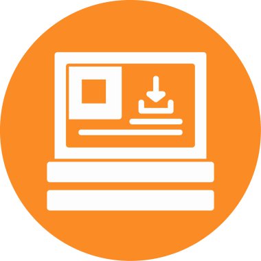 Bilgisayar. Web simgesi basit illüstrasyon