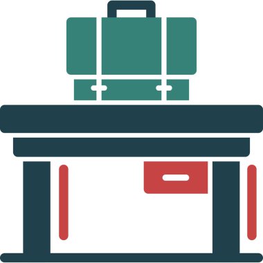 evrak çantası vektör simgesi modern illüstrasyon