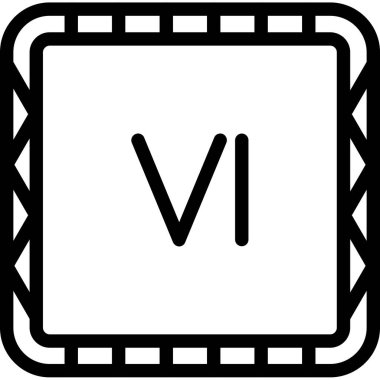 V harfi simgesi, vektör illüstrasyonu