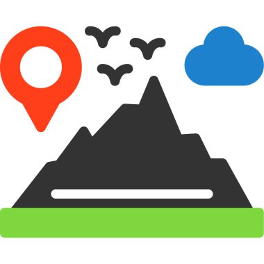 harita işaretleyici simgesi, vektör illüstrasyonu