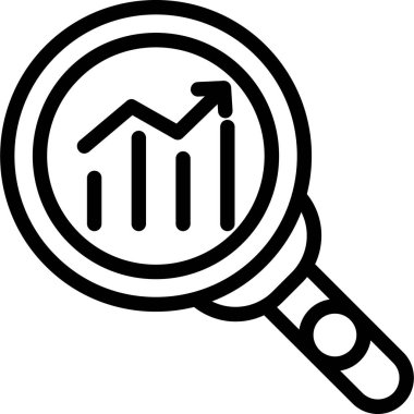 Analiz analizi grafik simgesi ana hat biçiminde