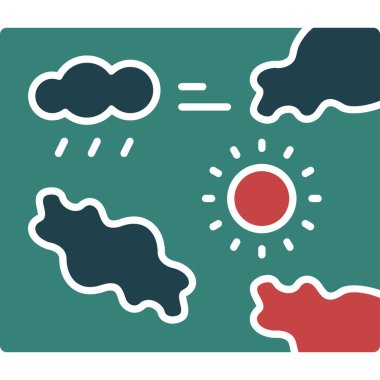 Bulutlu hava simgesinin vektör illüstrasyonu
