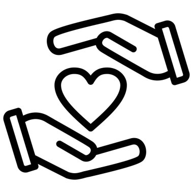 El kalp simge vektör çizim