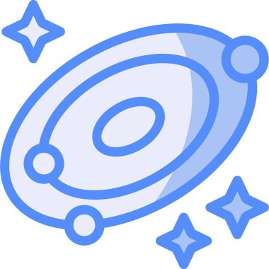 Astronomi Gezegeni simgesi - ana hatlar biçiminde