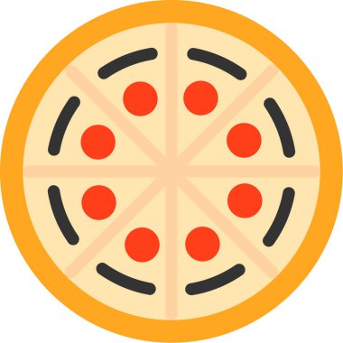 Pizza ikonu vektör illüstrasyonu