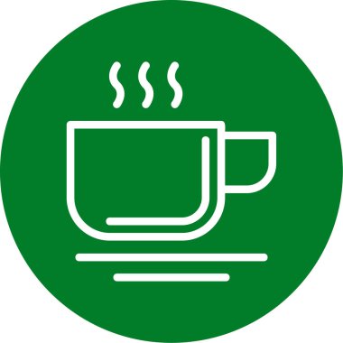 kahve fincanı simgesi, vektör illüstrasyonu