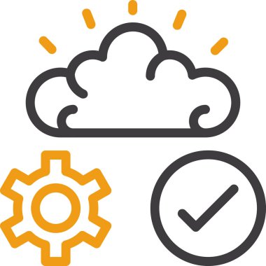 Bulut ayarları vektör simgesi