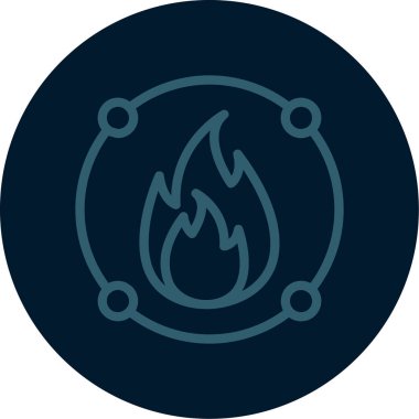 Ateş simgesinin vektör illüstrasyonu