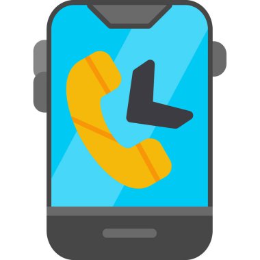 mobil arama düz simgesi düz biçimli