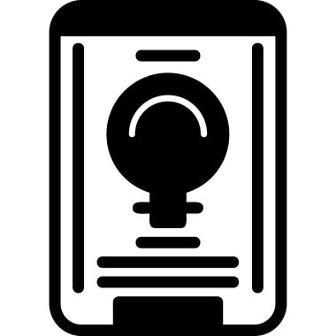 Akıllı telefon simgesinin vektör illüstrasyonu