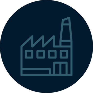 Fabrika ikonu. düz dizayn biçimi 10