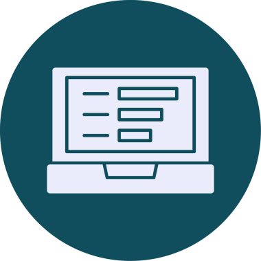 Bilgisayar. Web simgesi basit illüstrasyon