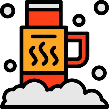 Sıcak içecek. Basit tasarım