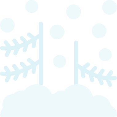 Noel ağaçları kar