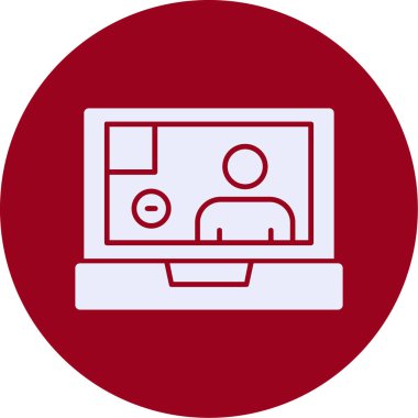 Seo modern simgesinin vektör illüstrasyonu, bilgisayar ekranı