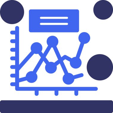 analitik iş sunum simgesi ana hat biçiminde