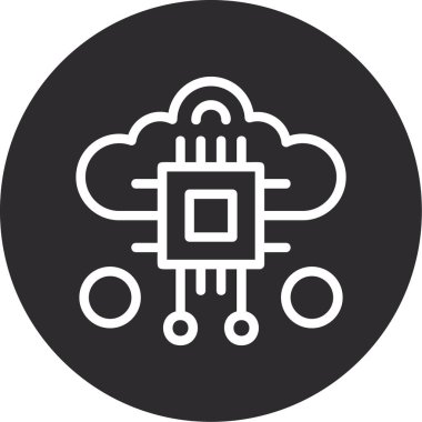 Bulut simgesinin vektör illüstrasyonu