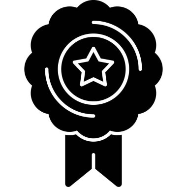 Madalya. Web simgesi basit illüstrasyon