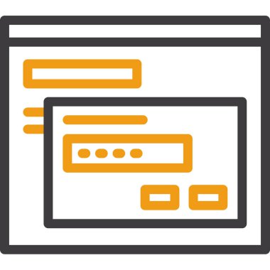 tarayıcı web simgesi, vektör illüstrasyonu