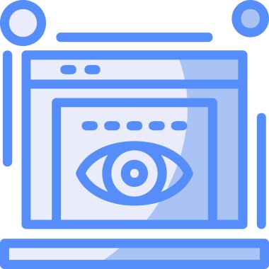 Göz. Web simgesi basit illüstrasyon