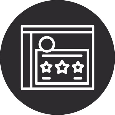 derecelendirme simgesi vektör illüstrasyonu